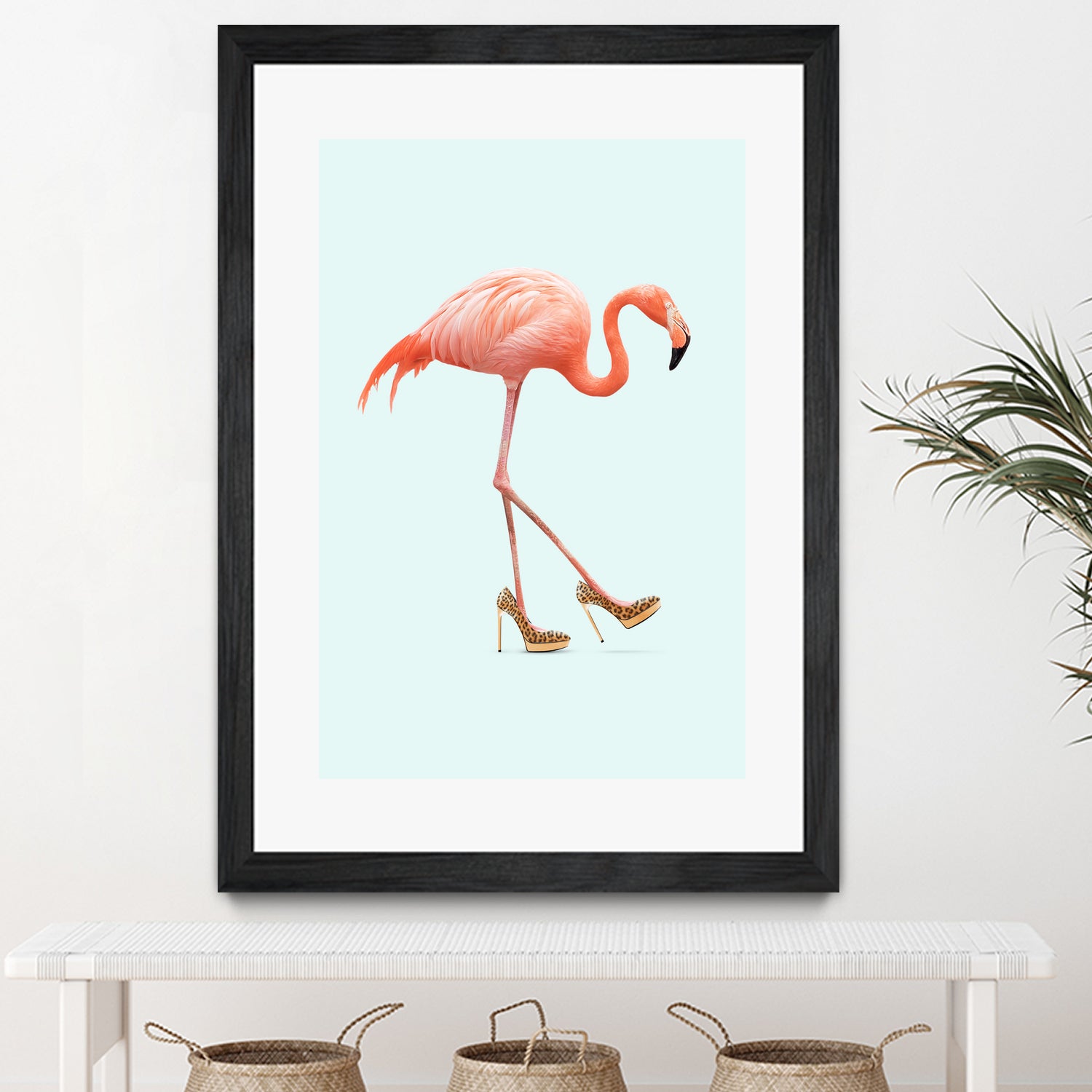 Fancy Flamingo by Jonas Loose on GIANT ART - blue photo manipulation