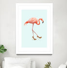 Fancy Flamingo by Jonas Loose on GIANT ART - blue photo manipulation