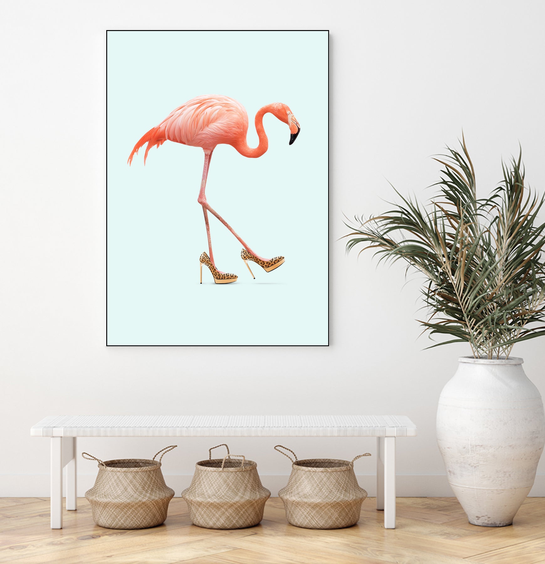 Fancy Flamingo by Jonas Loose on GIANT ART - blue photo manipulation