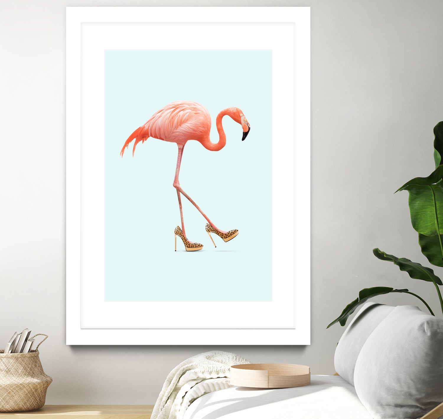 Fancy Flamingo by Jonas Loose on GIANT ART - blue photo manipulation