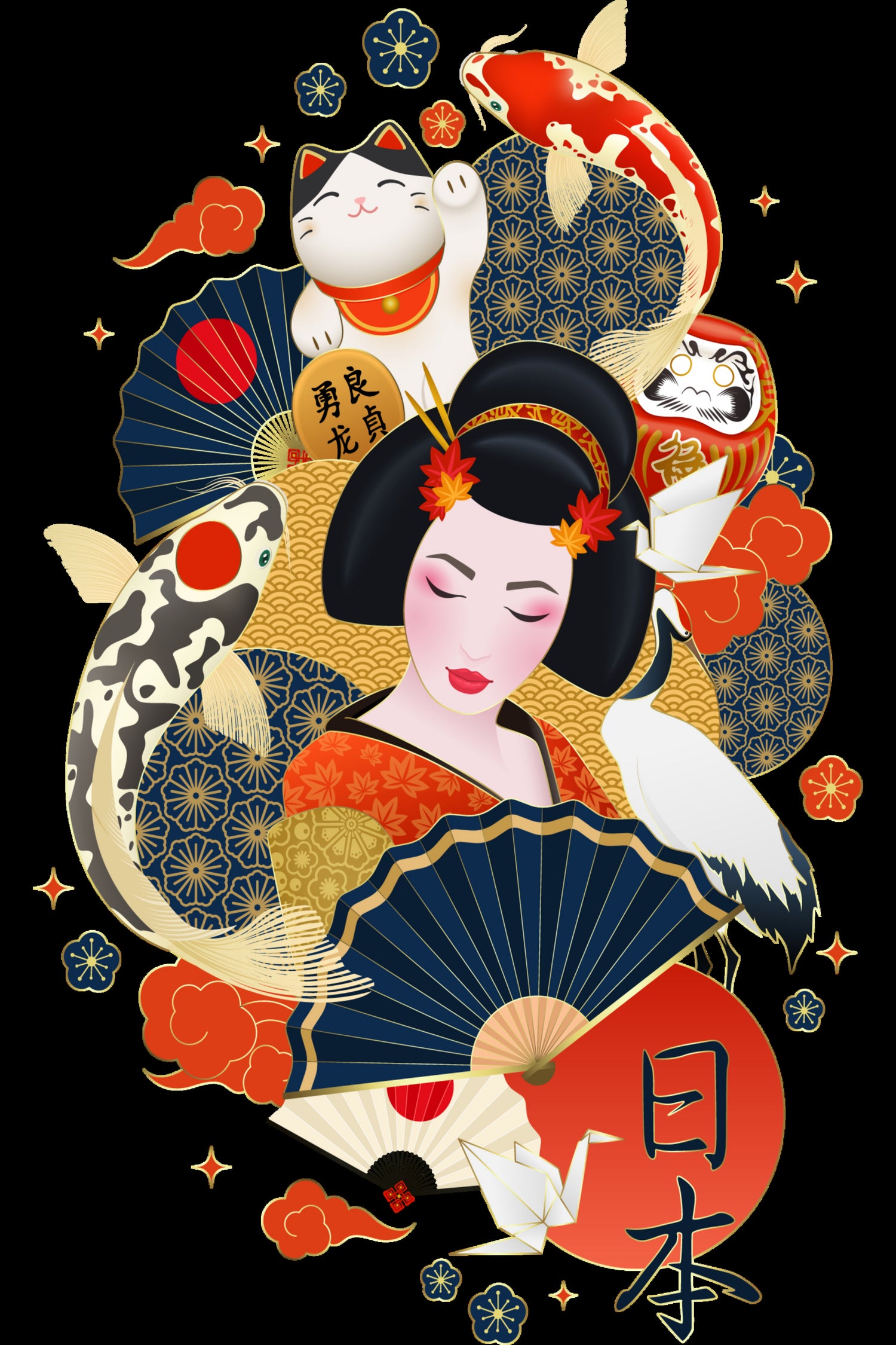 Geisha by Lord Chris on GIANT ART - white digital drawing