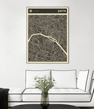 Paris Map 2 by Jazzberry Blue on GIANT ART - black vector illustration