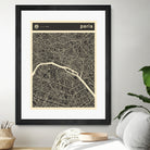 Paris Map 2 by Jazzberry Blue on GIANT ART - black vector illustration