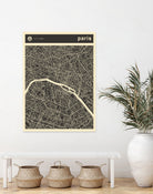Paris Map 2 by Jazzberry Blue on GIANT ART - black vector illustration