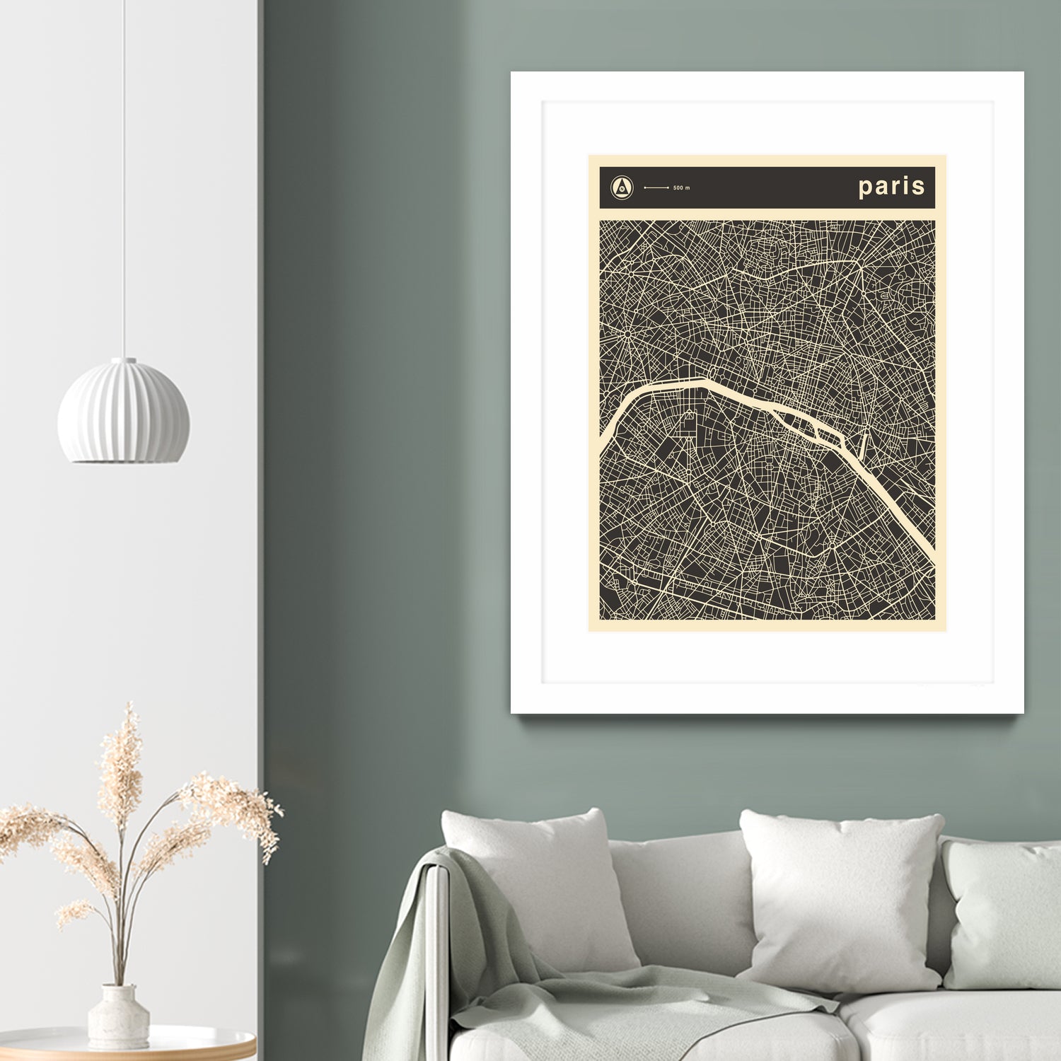 Paris Map 2 by Jazzberry Blue on GIANT ART - black vector illustration