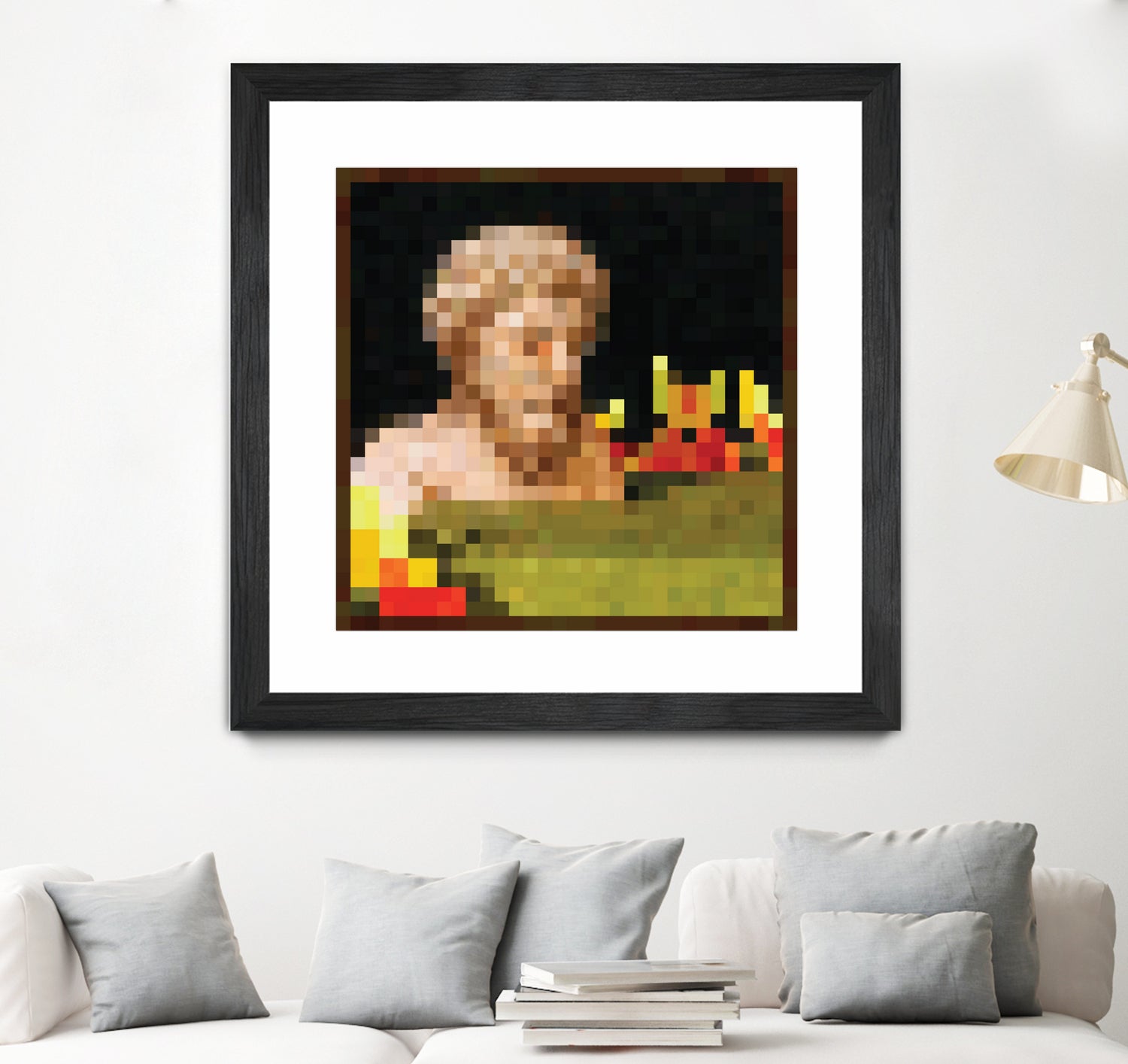 Minecraft Painting Bust by Javier Arrarte on GIANT ART - black digital painting