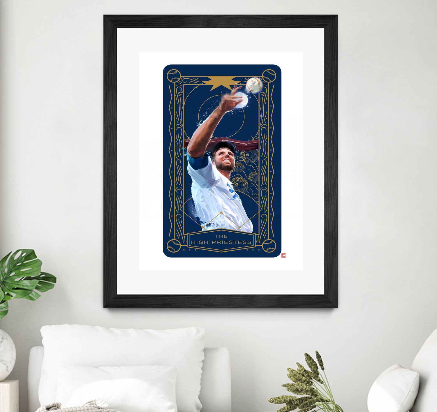 Dodgers Tarot: The High Priestess by Claudia Labarca on GIANT ART - blue digital painting