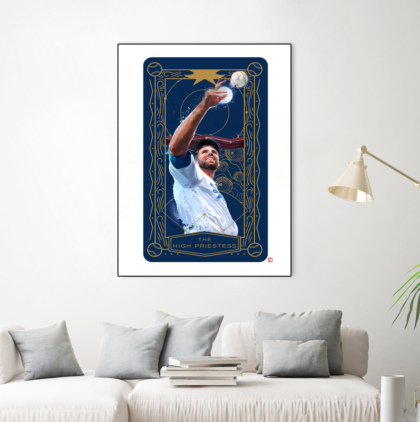 Dodgers Tarot: The High Priestess by Claudia Labarca on GIANT ART - blue digital painting