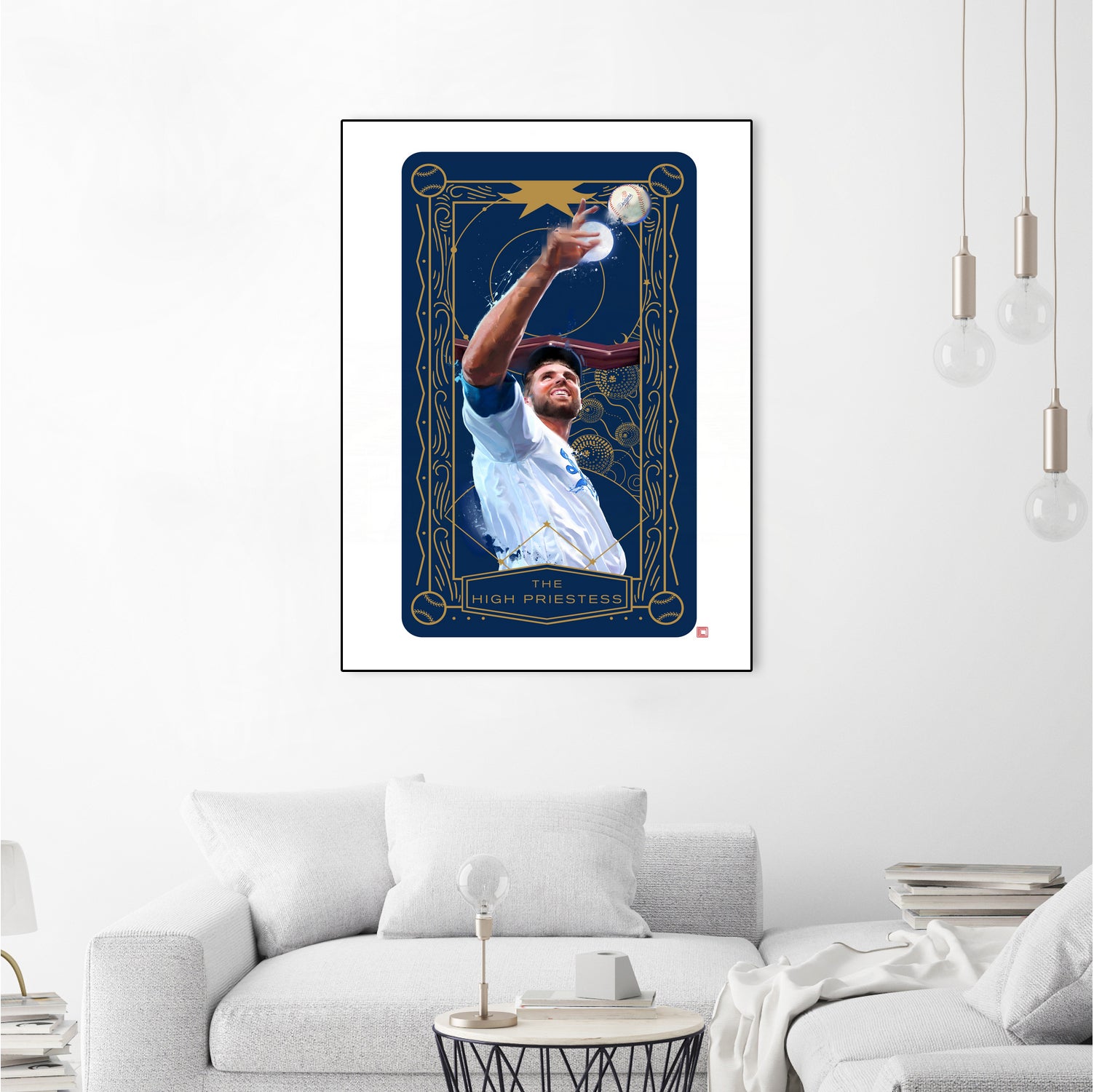 Dodgers Tarot: The High Priestess by Claudia Labarca on GIANT ART - blue digital painting