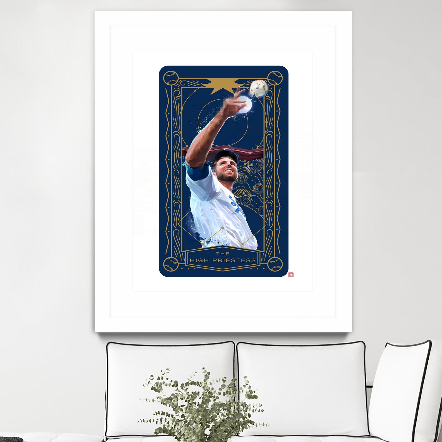 Dodgers Tarot: The High Priestess by Claudia Labarca on GIANT ART - blue digital painting