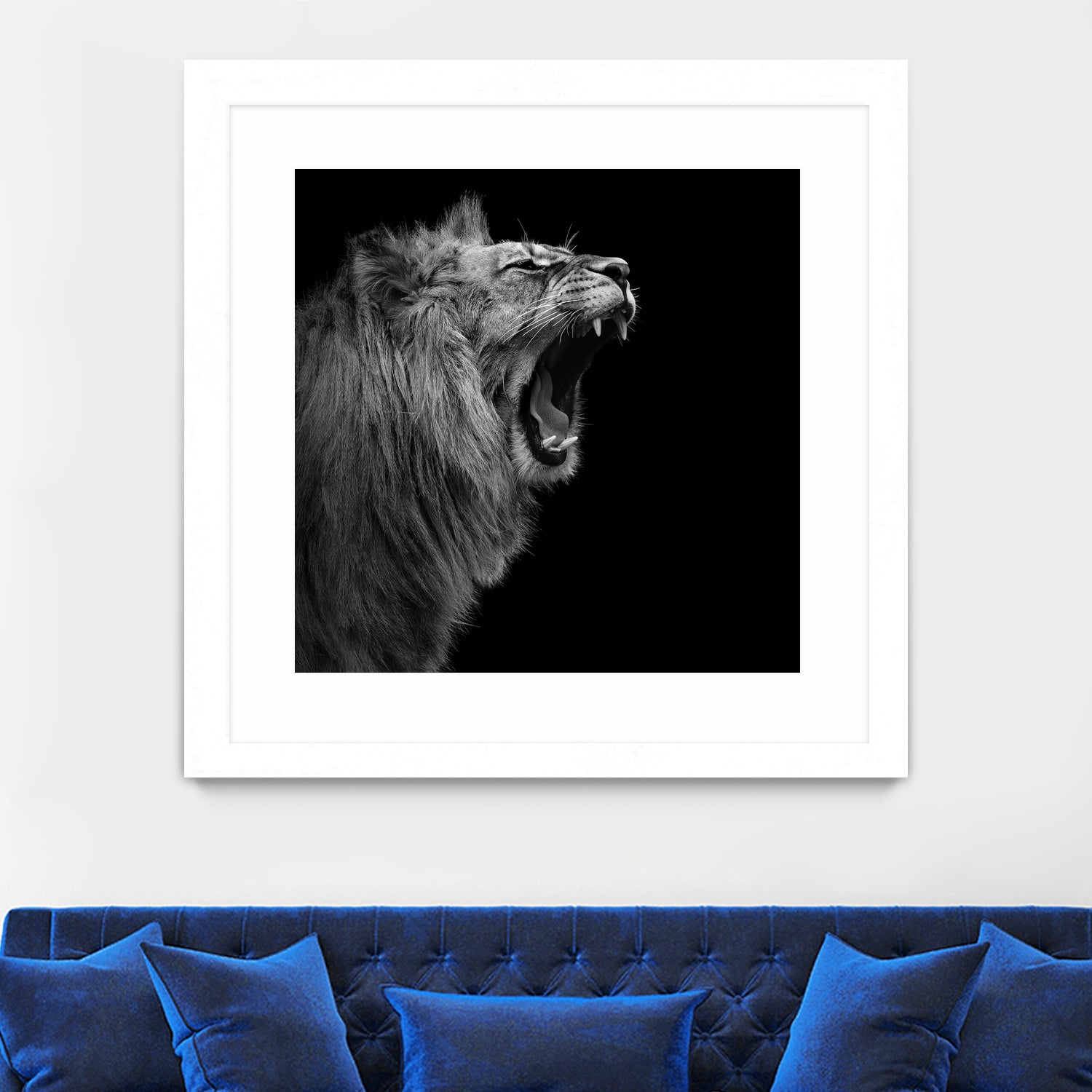 Lion in black and white by Lukas Holas on GIANT ART - black photo manipulation