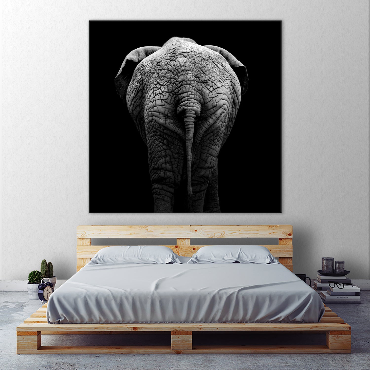 Elephant In Black And White by Lukas Holas on GIANT ART - black photo manipulation