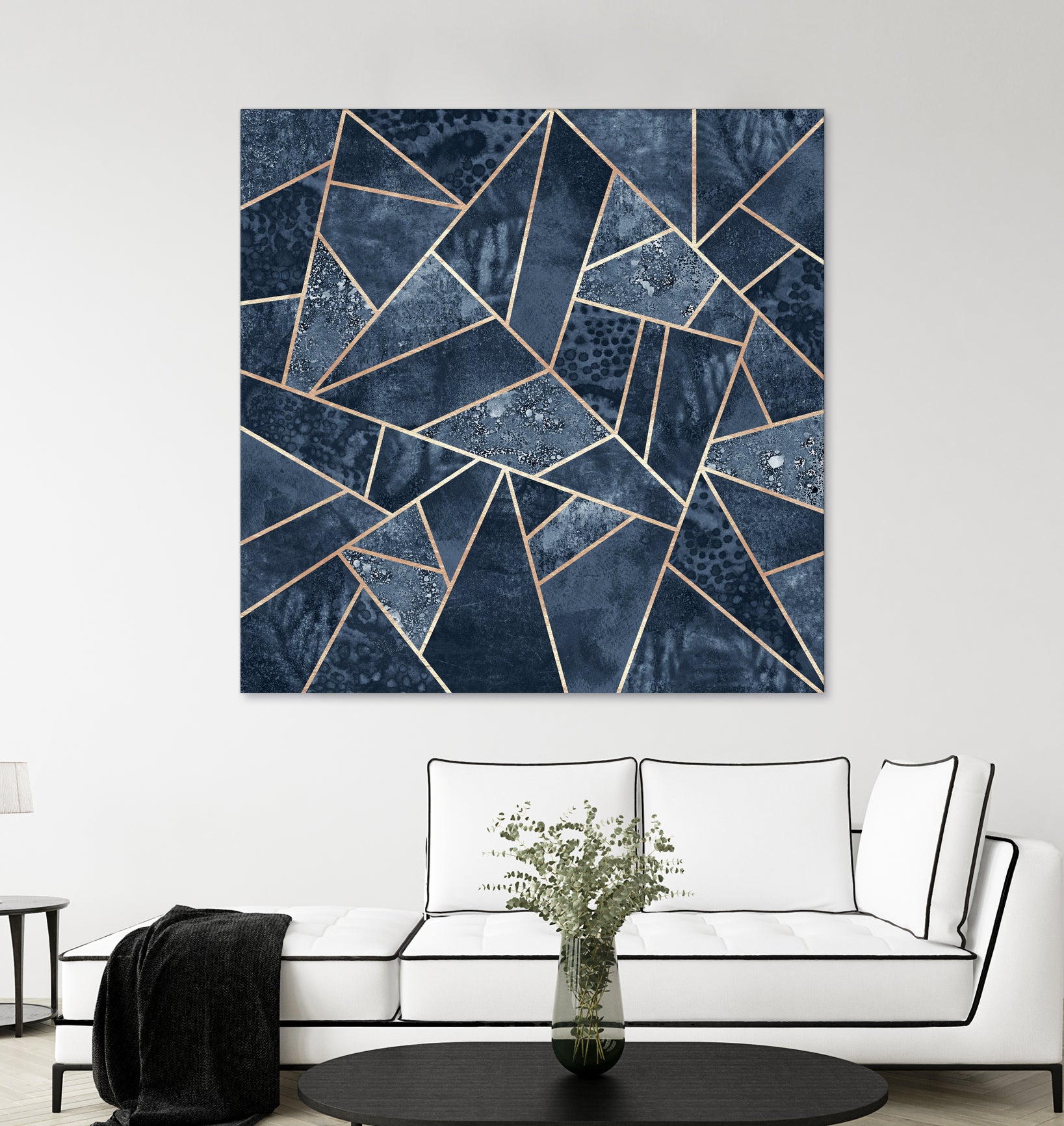 Doft Dark Blue Stone by Elisabeth Fredriksson on GIANT ART - blue digital painting