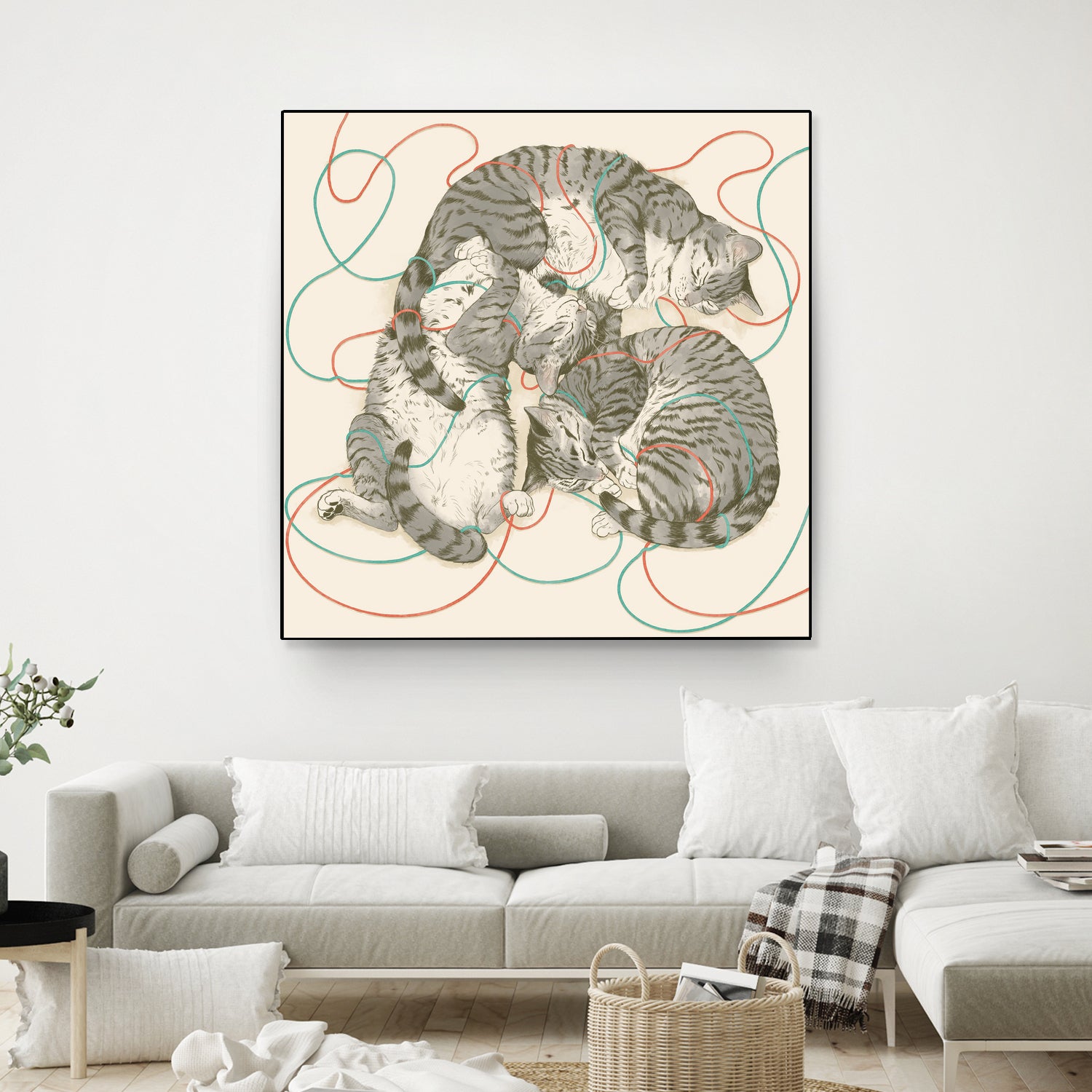 cats by Laura Graves on GIANT ART - gray digital drawing