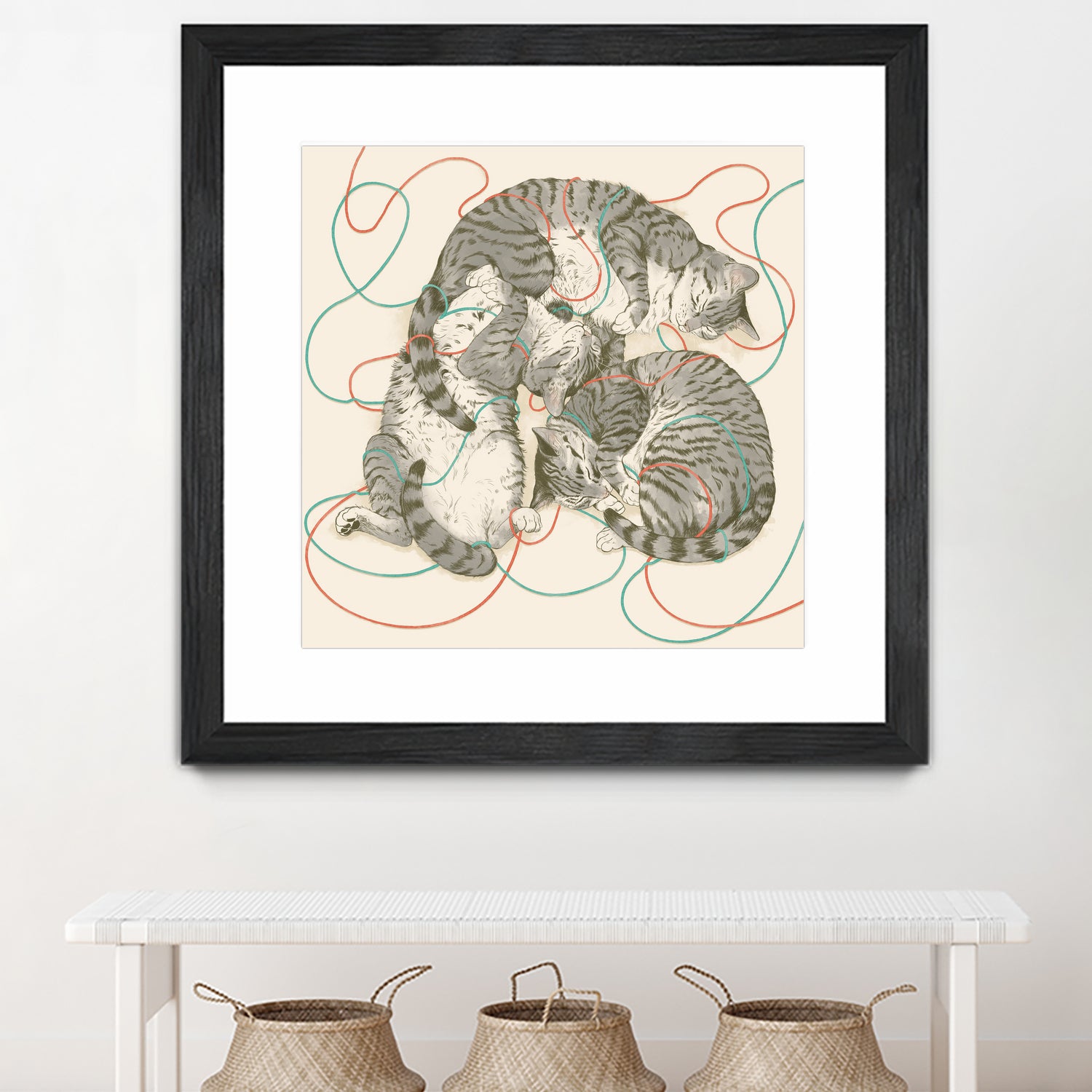 cats by Laura Graves on GIANT ART - gray digital drawing