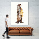 Otter by Laura Graves on GIANT ART - yellow digital painting