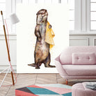 Otter by Laura Graves on GIANT ART - yellow digital painting