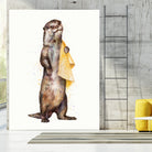 Otter by Laura Graves on GIANT ART - yellow digital painting