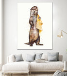 Otter by Laura Graves on GIANT ART - yellow digital painting