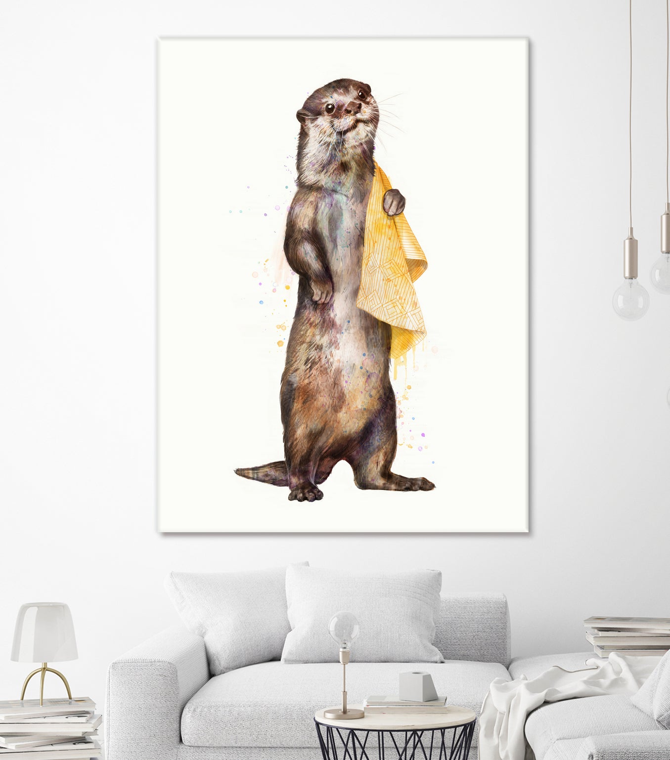 Otter by Laura Graves on GIANT ART - yellow digital painting