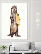 Otter by Laura Graves on GIANT ART - yellow digital painting