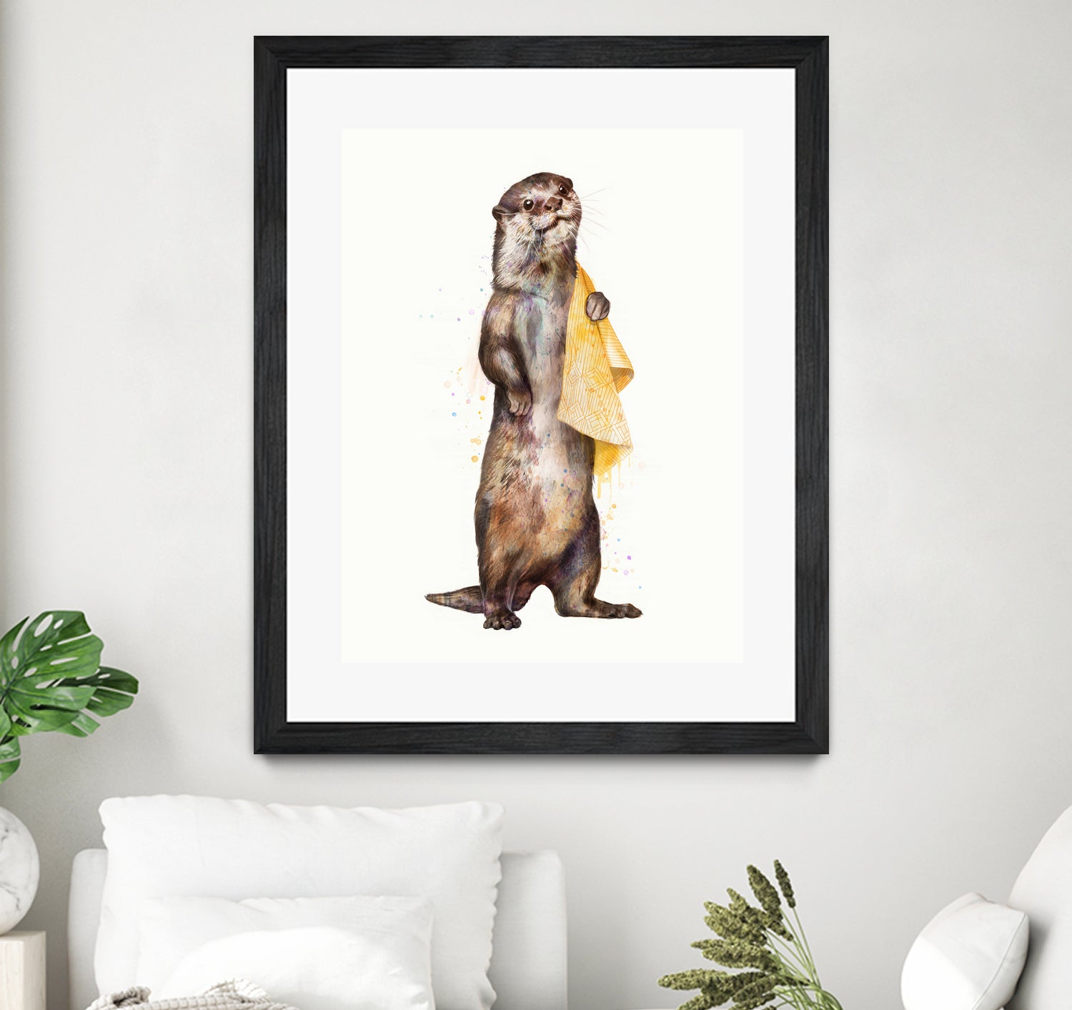 Otter by Laura Graves on GIANT ART - yellow digital painting