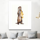 Otter by Laura Graves on GIANT ART - yellow digital painting