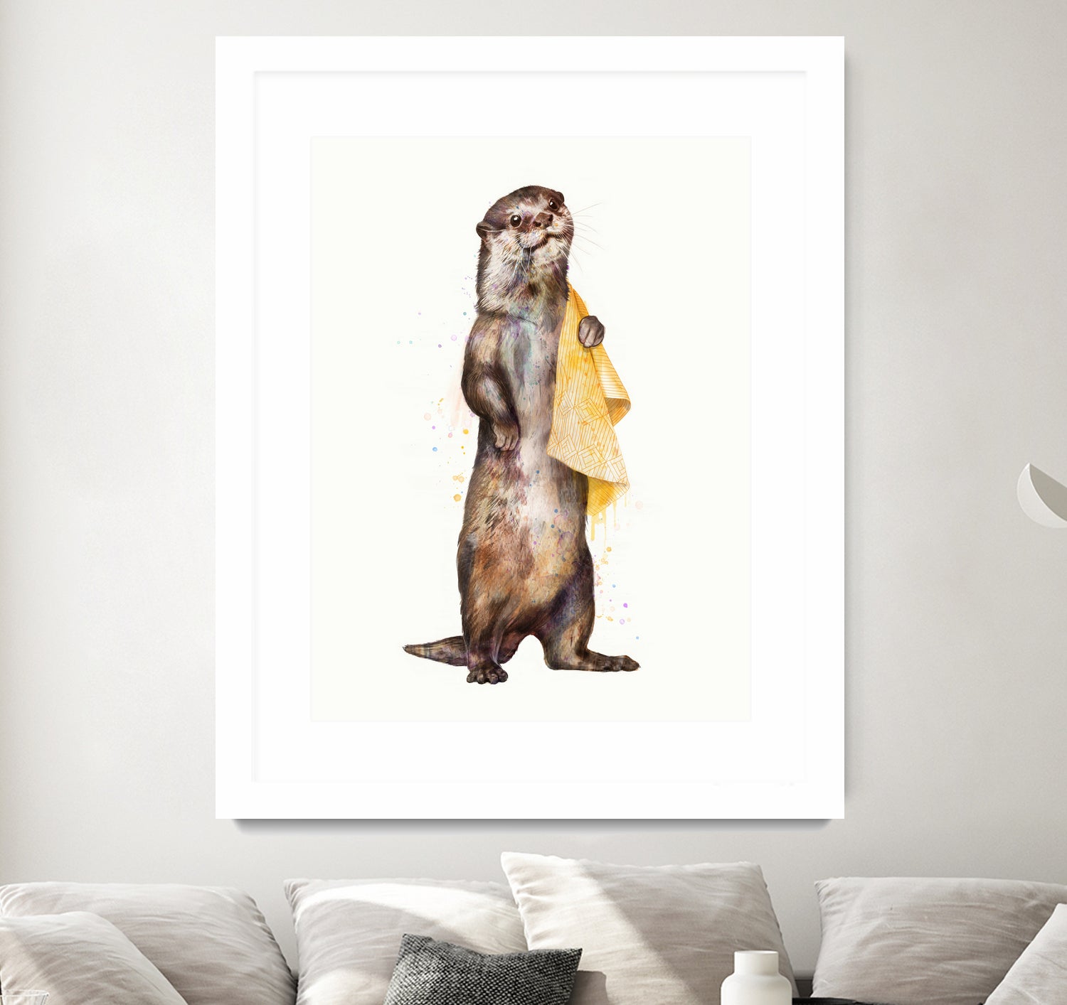 Otter by Laura Graves on GIANT ART - yellow digital painting