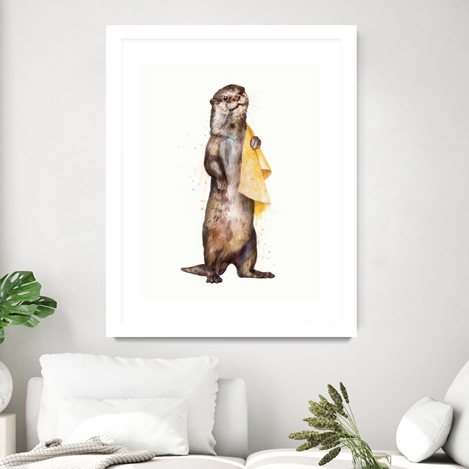 Otter by Laura Graves on GIANT ART - yellow digital painting