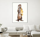 Otter by Laura Graves on GIANT ART - yellow digital painting