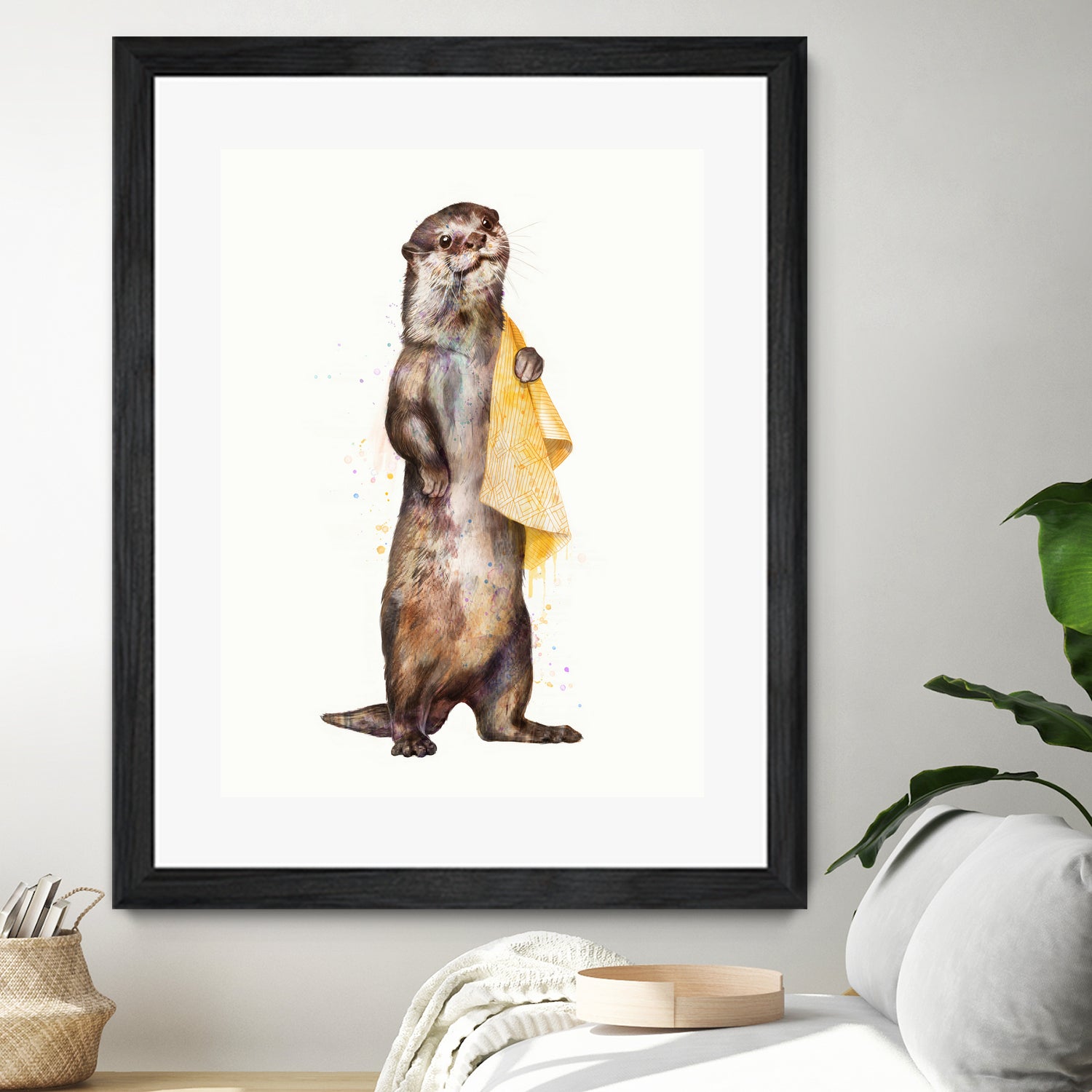 Otter by Laura Graves on GIANT ART - yellow digital painting