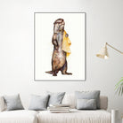 Otter by Laura Graves on GIANT ART - yellow digital painting