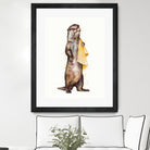 Otter by Laura Graves on GIANT ART - yellow digital painting