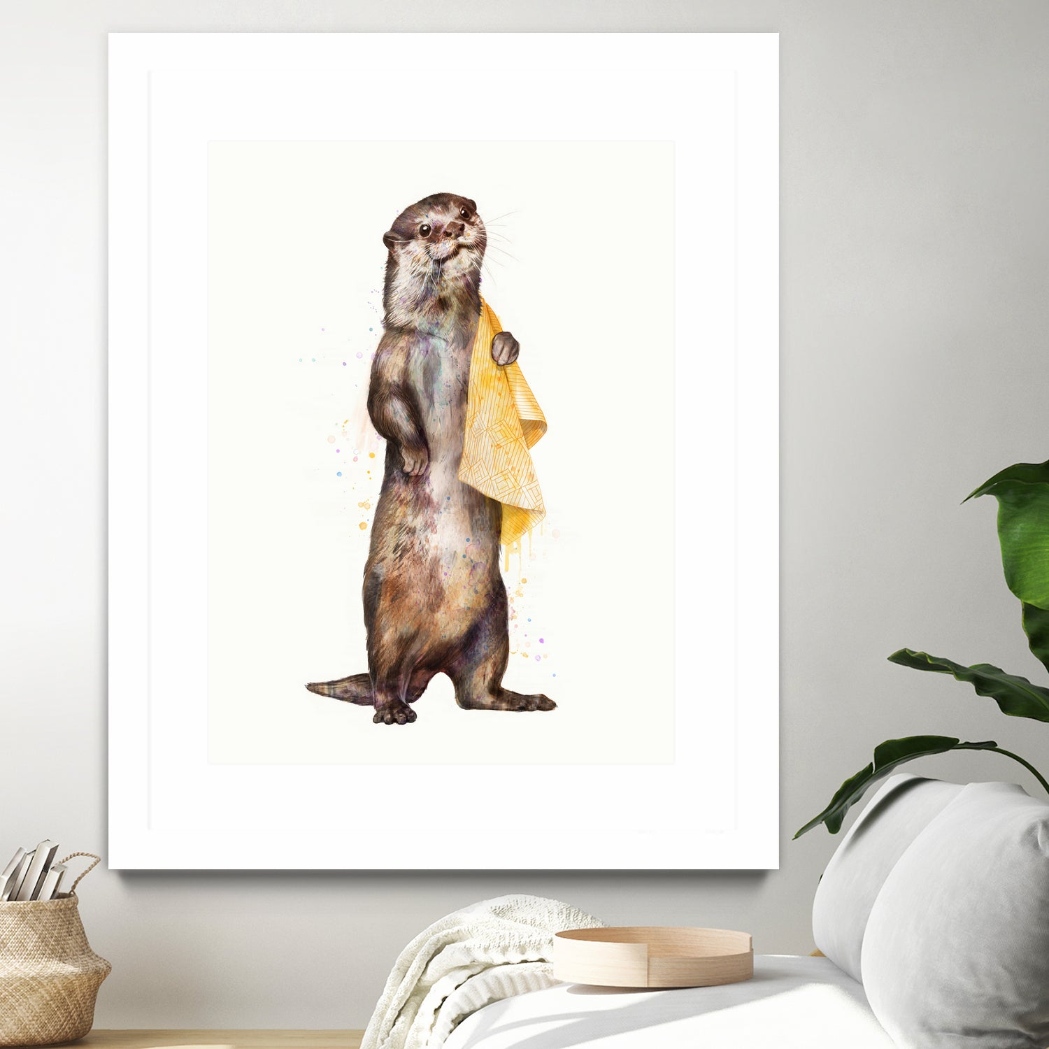 Otter by Laura Graves on GIANT ART - yellow digital painting