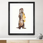 Otter by Laura Graves on GIANT ART - yellow digital painting