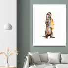 Otter by Laura Graves on GIANT ART - yellow digital painting