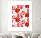 Vintage Floral by laura redburn on GIANT ART - red mixed media