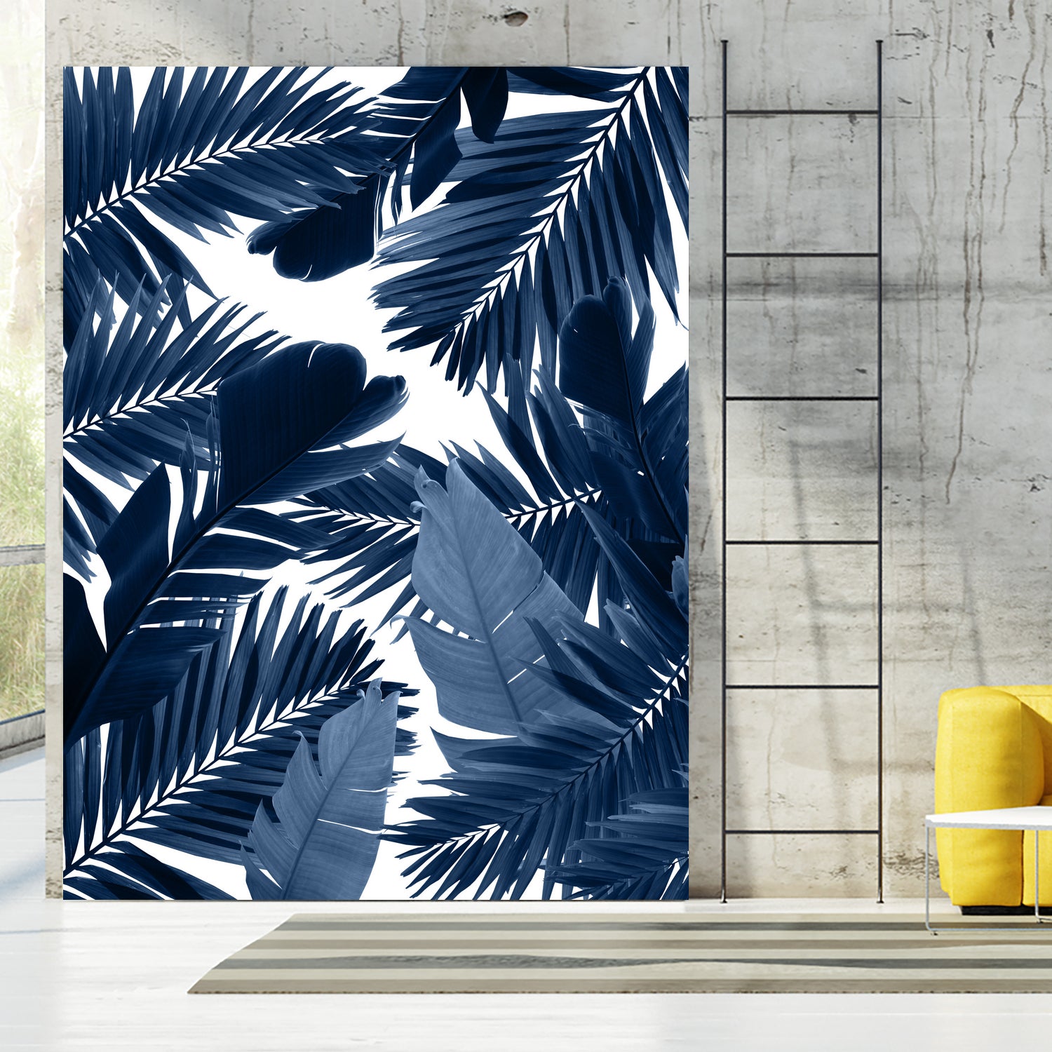 Jungle Leaves Finesse #3 #tropical #decor #art by Anita & Bella Jantz on GIANT ART - blue photo illustration