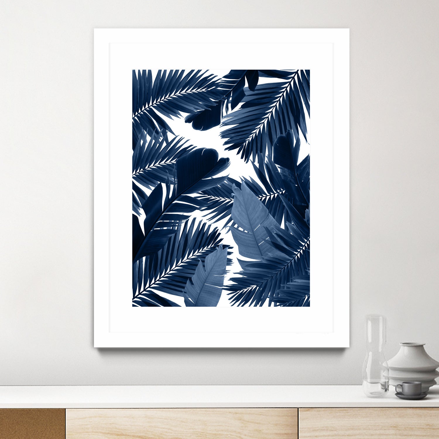 Jungle Leaves Finesse #3 #tropical #decor #art by Anita & Bella Jantz on GIANT ART - blue photo illustration