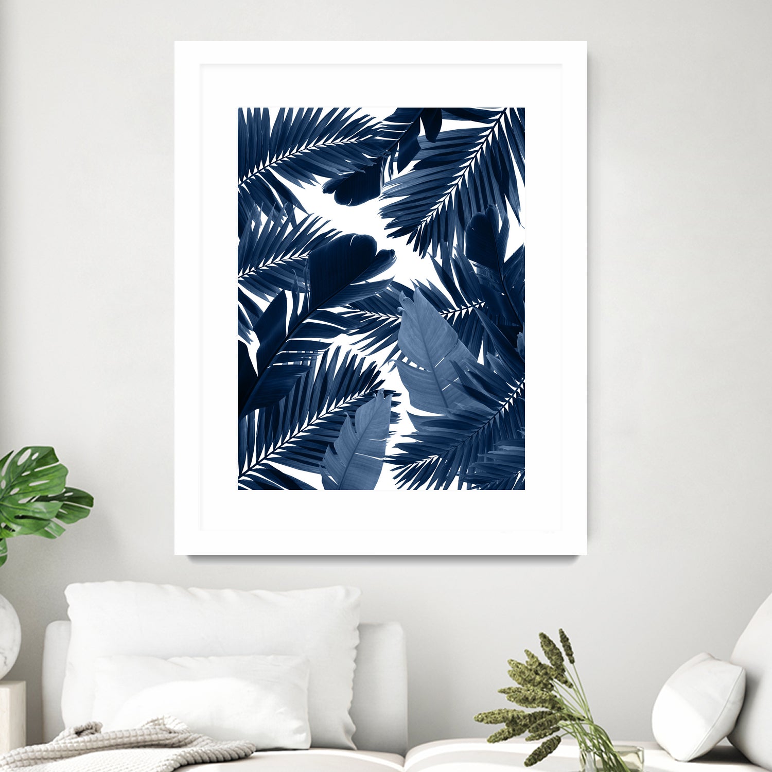 Jungle Leaves Finesse #3 #tropical #decor #art by Anita & Bella Jantz on GIANT ART - blue photo illustration