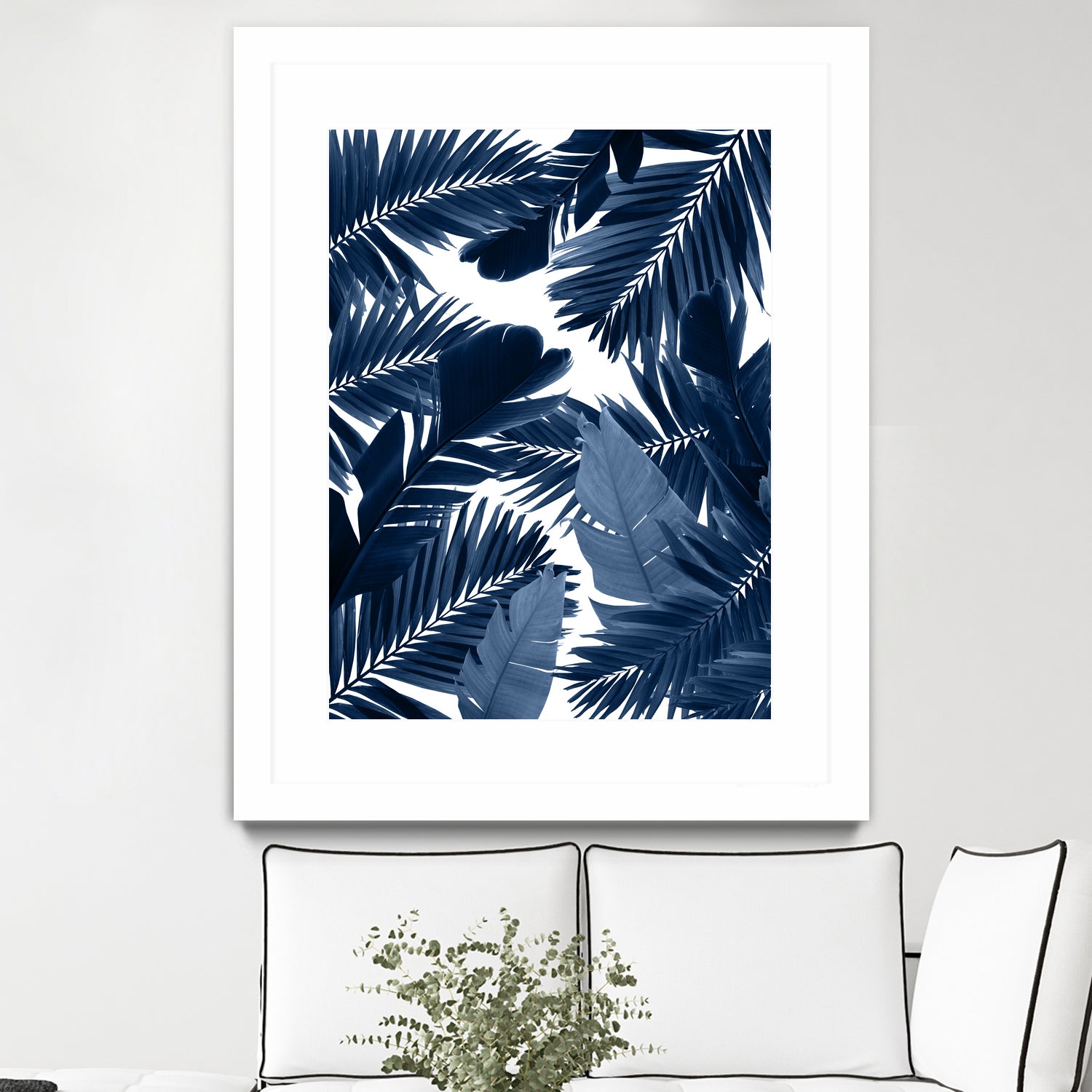 Jungle Leaves Finesse #3 #tropical #decor #art by Anita & Bella Jantz on GIANT ART - blue photo illustration