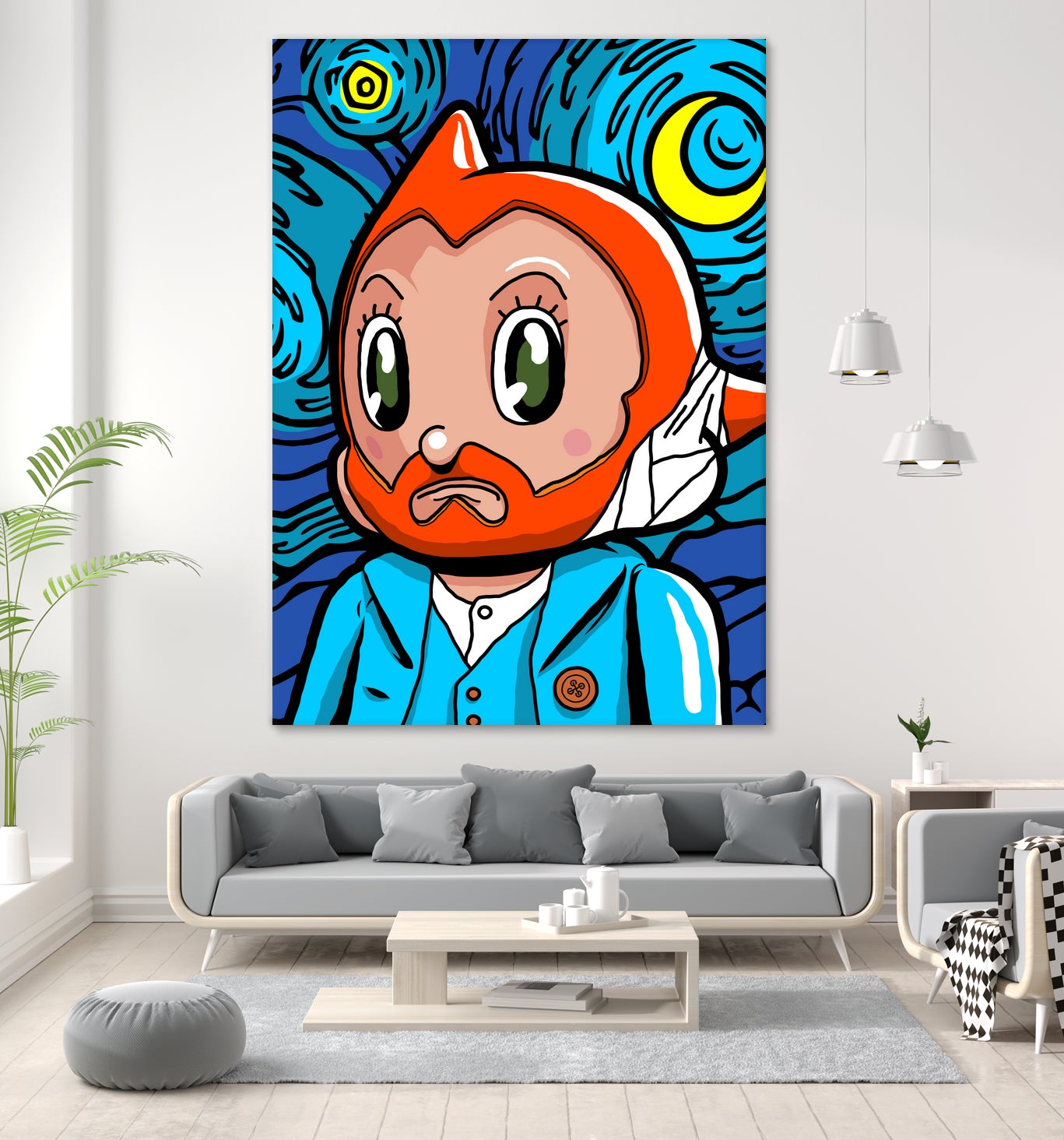 Astro Night by Bily Mariano da Luz on GIANT ART - blue digital drawing