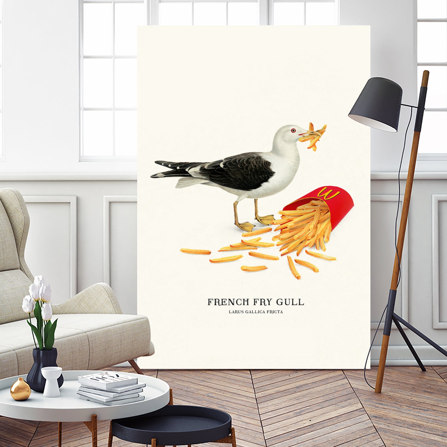 French Fry Gull by Jonas Loose on GIANT ART - yellow digital drawing