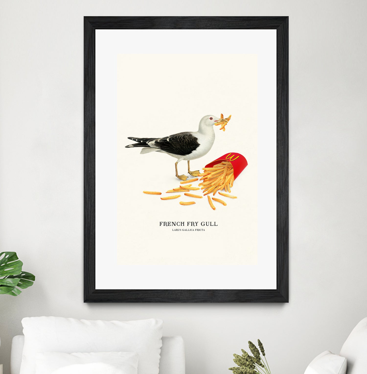 French Fry Gull by Jonas Loose on GIANT ART - yellow digital drawing