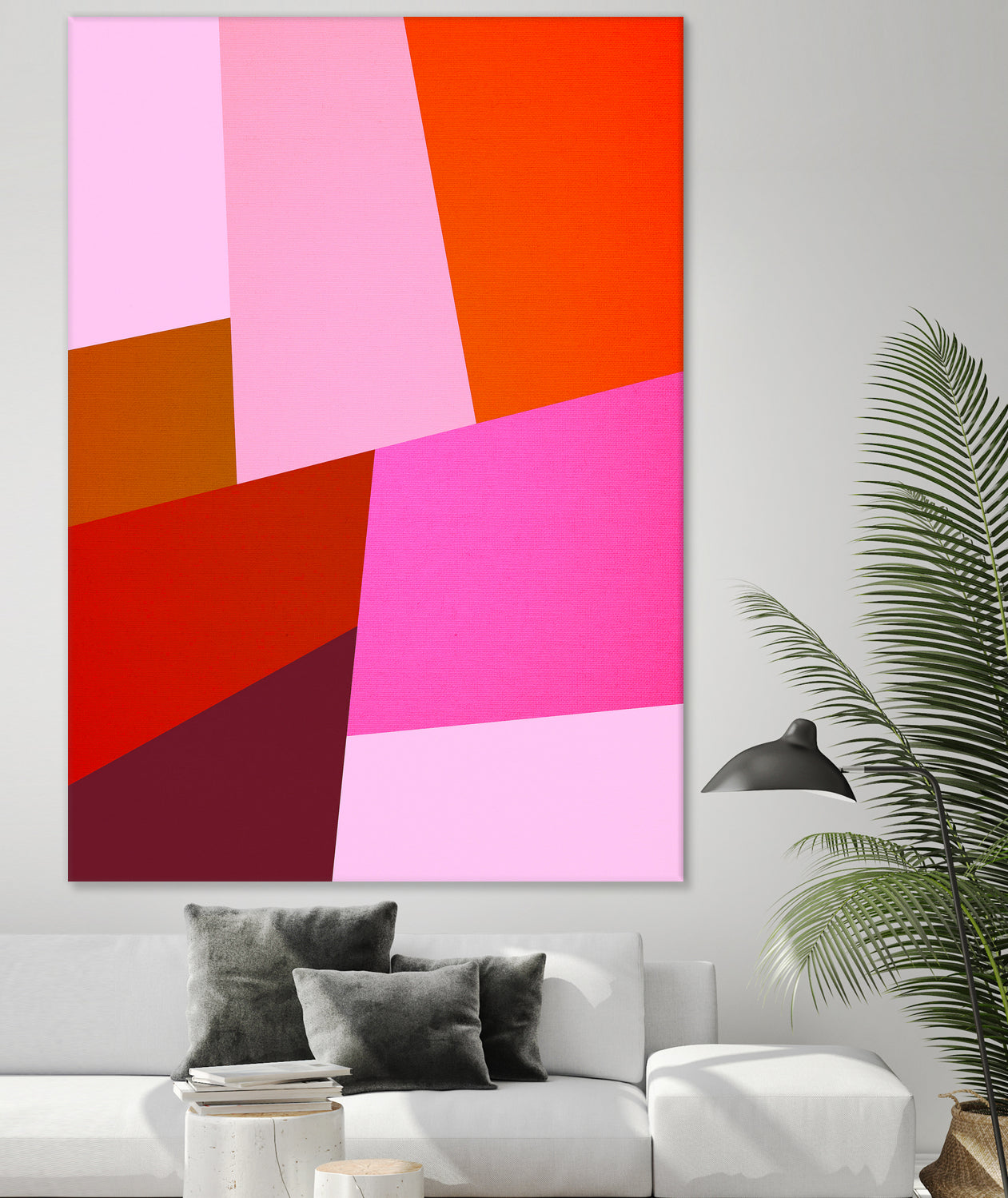 From Summer to Fall - Geometry Nº2 by Dominique Van Roey on GIANT ART - pink mixed media