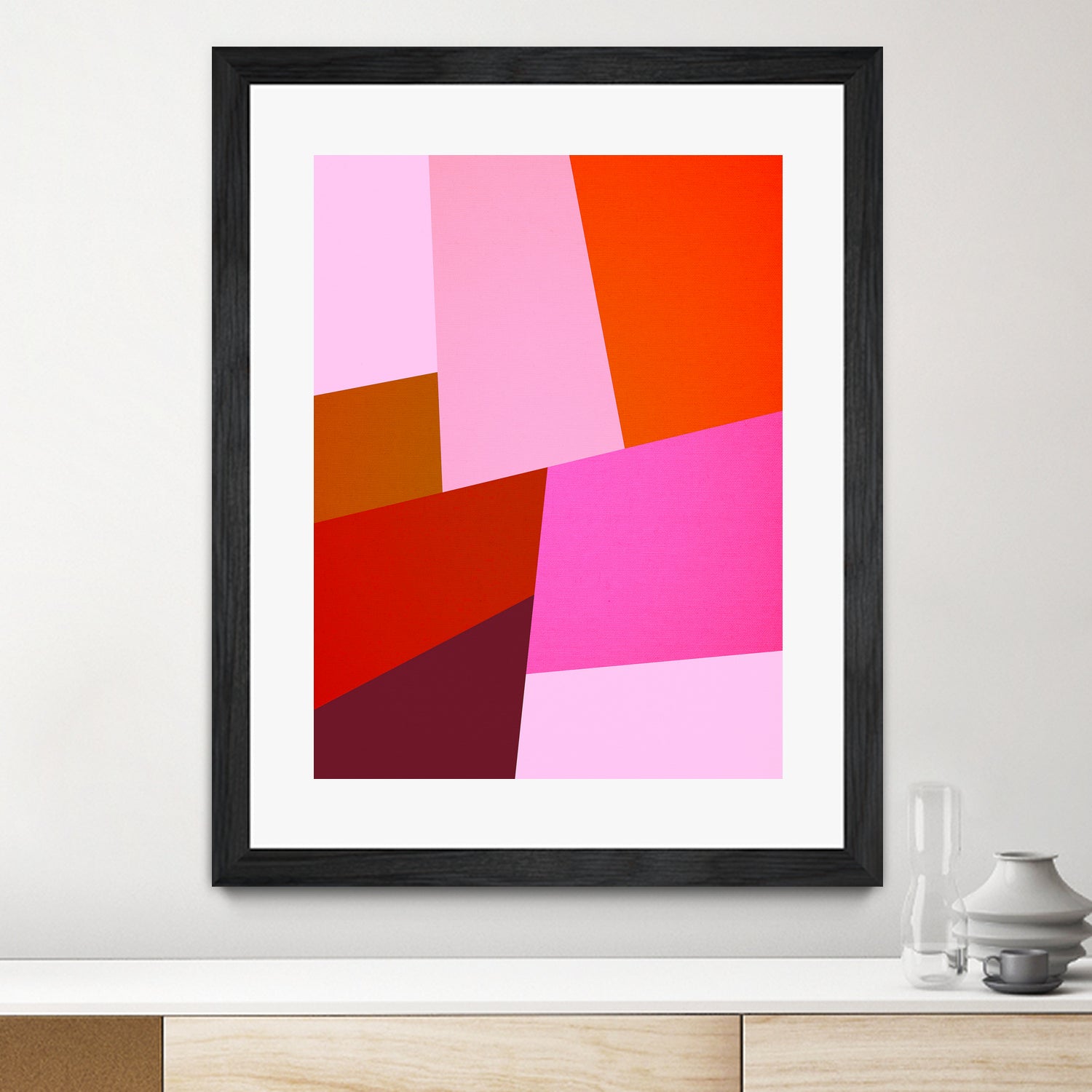 From Summer to Fall - Geometry Nº2 by Dominique Van Roey on GIANT ART - pink mixed media