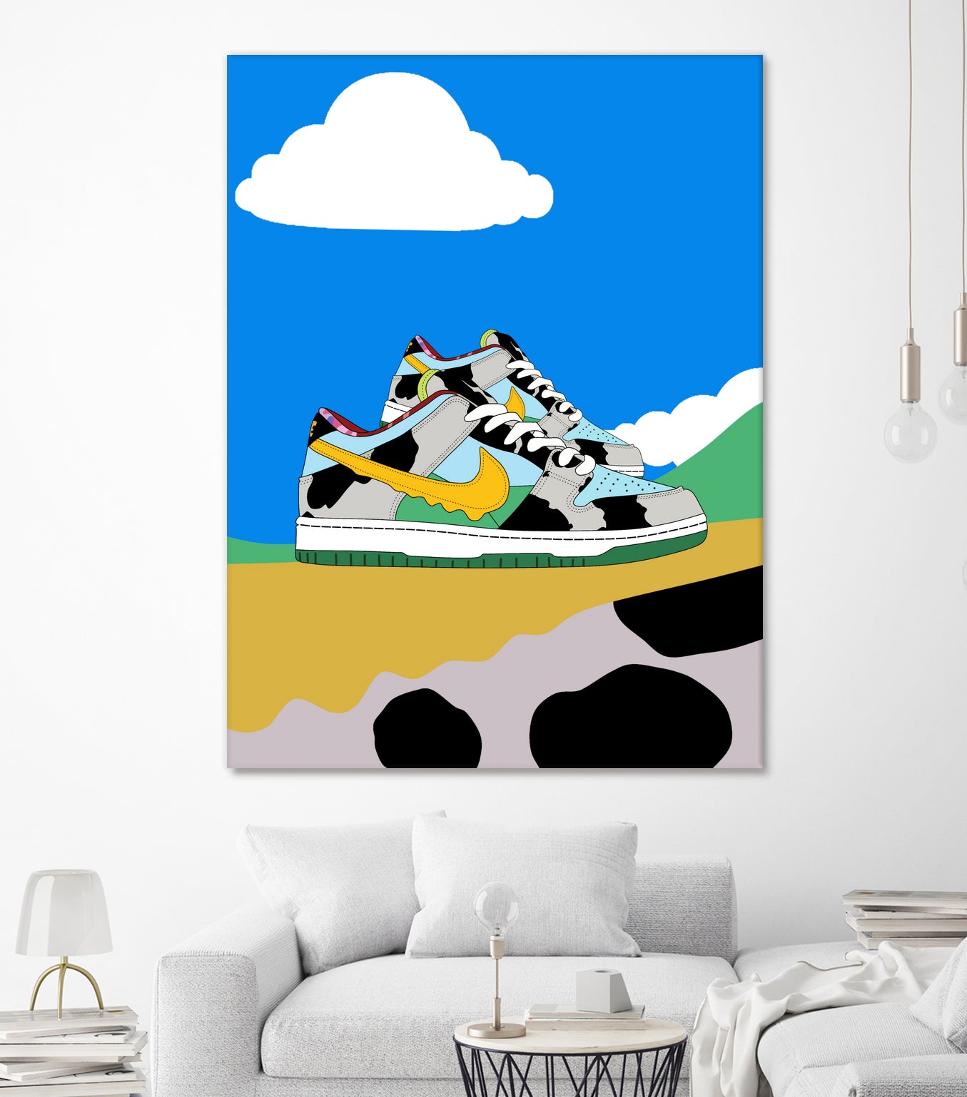 Cow sneakers by Yanuar Ahmat on GIANT ART - white digital drawing