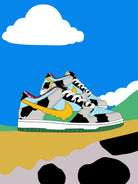 Cow sneakers by Yanuar Ahmat on GIANT ART - white digital drawing