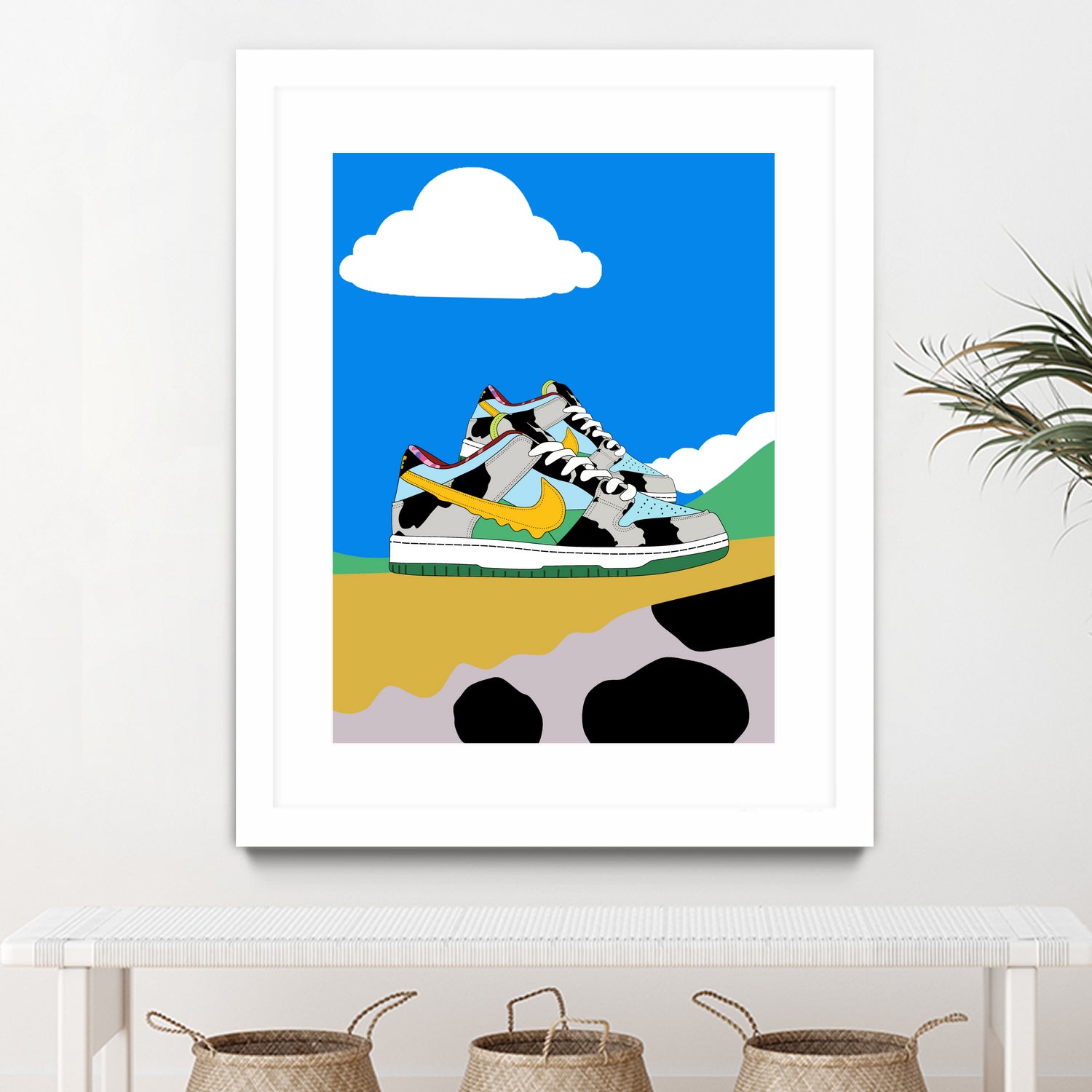 Cow sneakers by Yanuar Ahmat on GIANT ART - white digital drawing