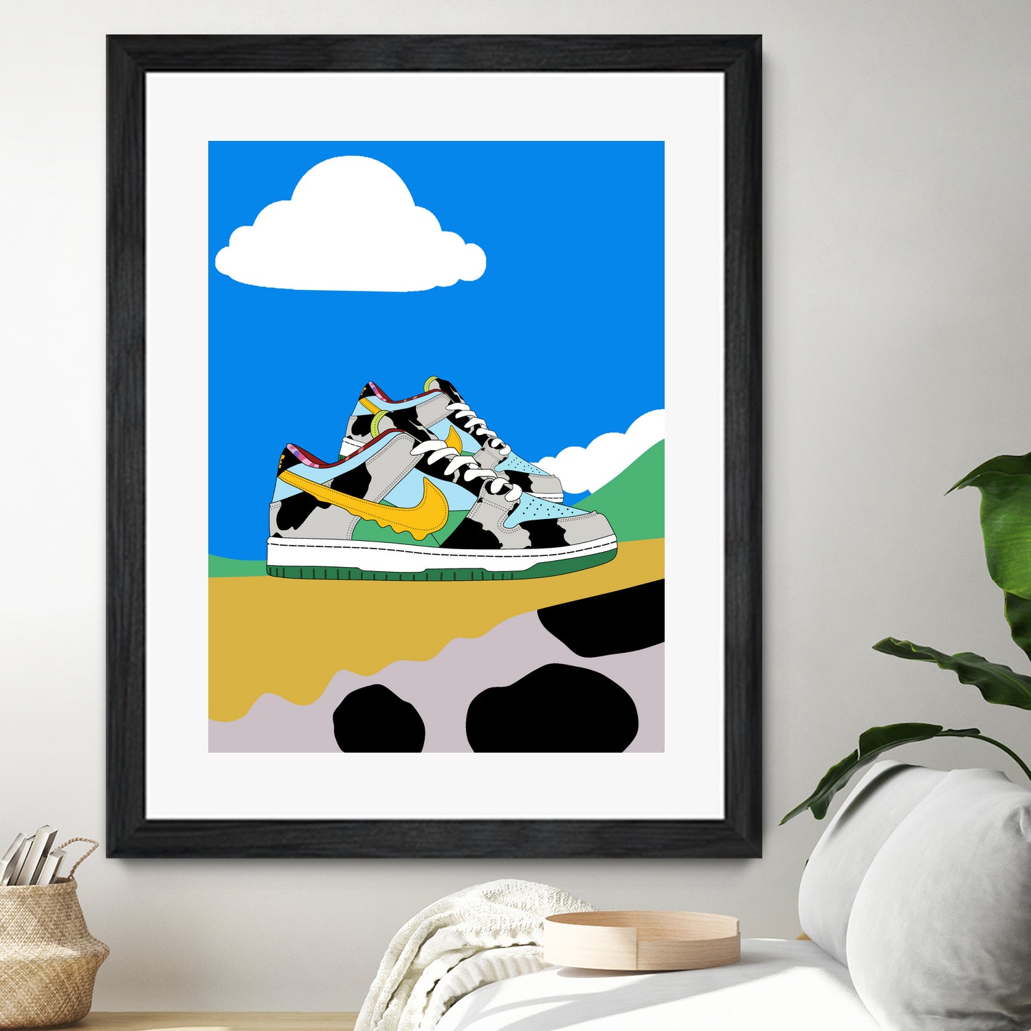 Cow sneakers by Yanuar Ahmat on GIANT ART - white digital drawing